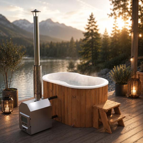 Hot Tub oval 2x1m für 2 Personen